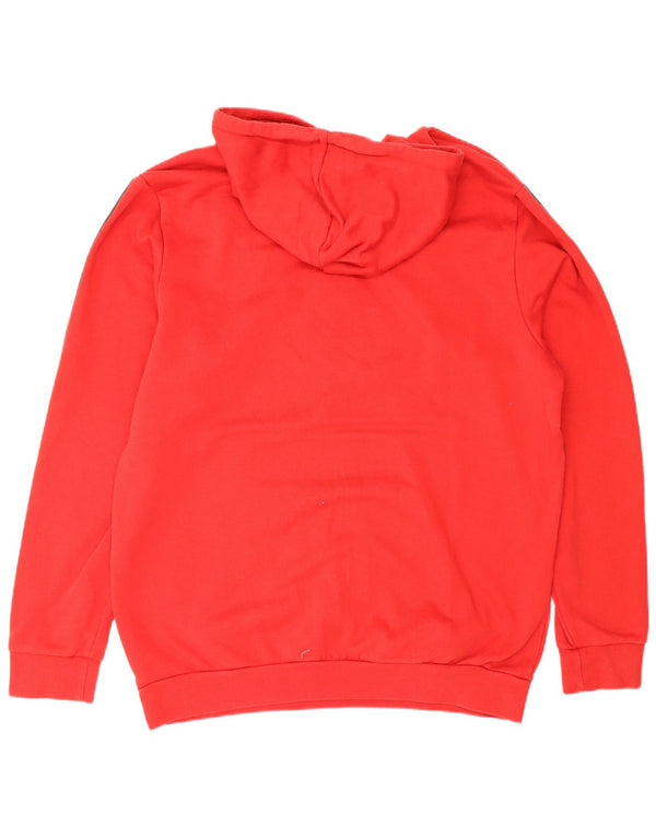 Adidas Pull à capuche graphique pour homme XL Rouge Coton