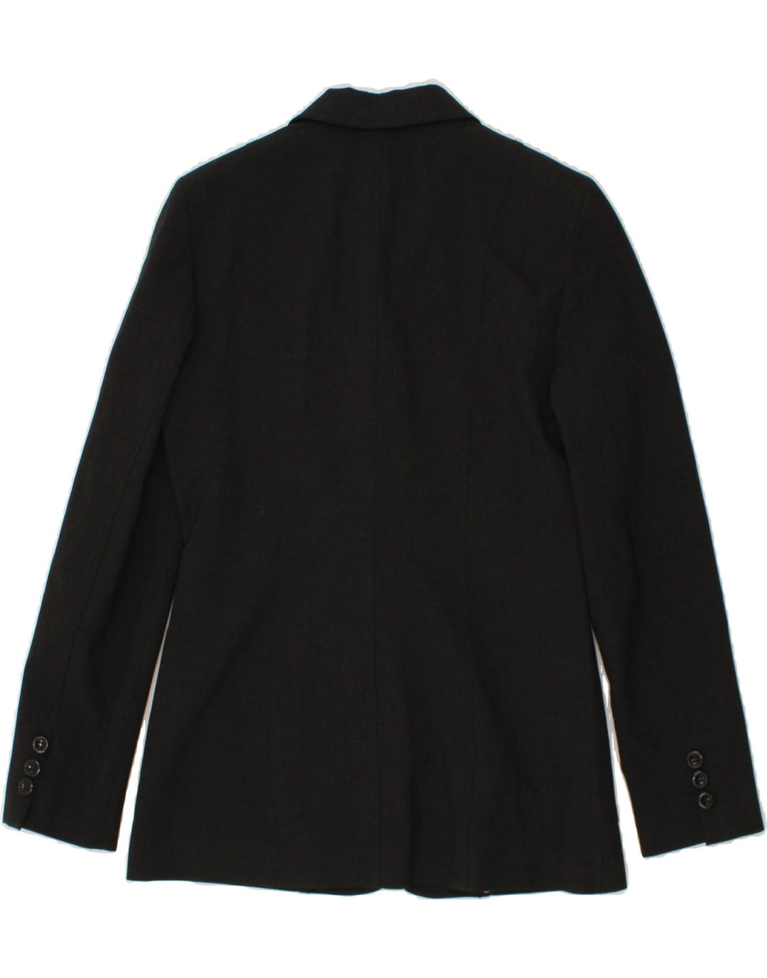 VINTAGE Womens 3 Button Blazer Jacket UK 10 Small Black Polyester Vintage Vintage and Second-Hand Vintage from Messina Hembry 