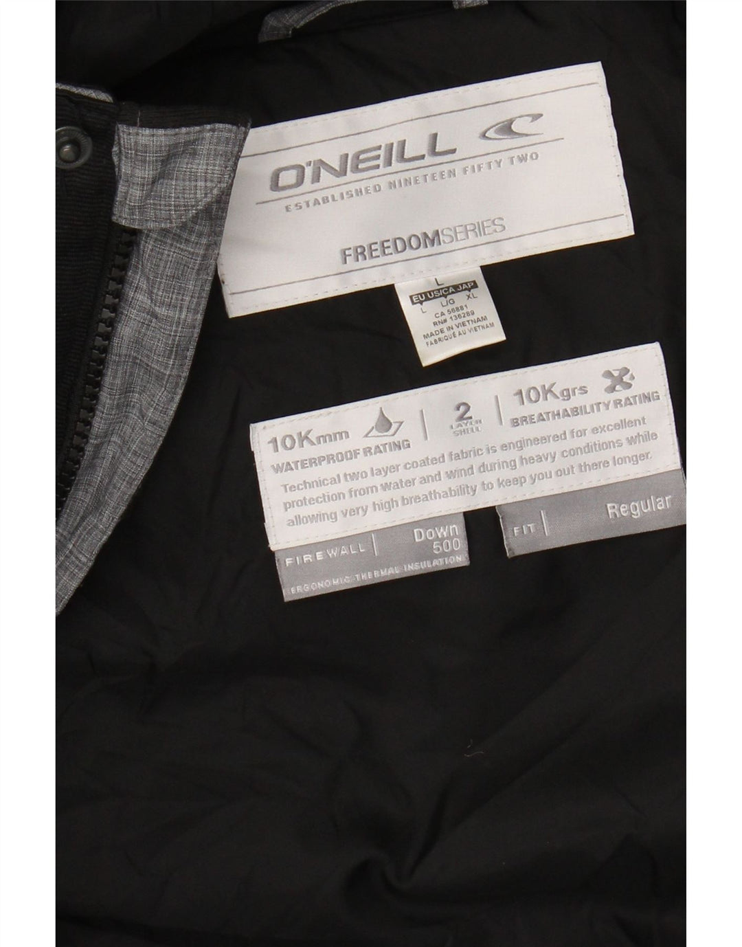 O'NEILL Veste matelassée à capuche pour femme UK 16 Large Gris