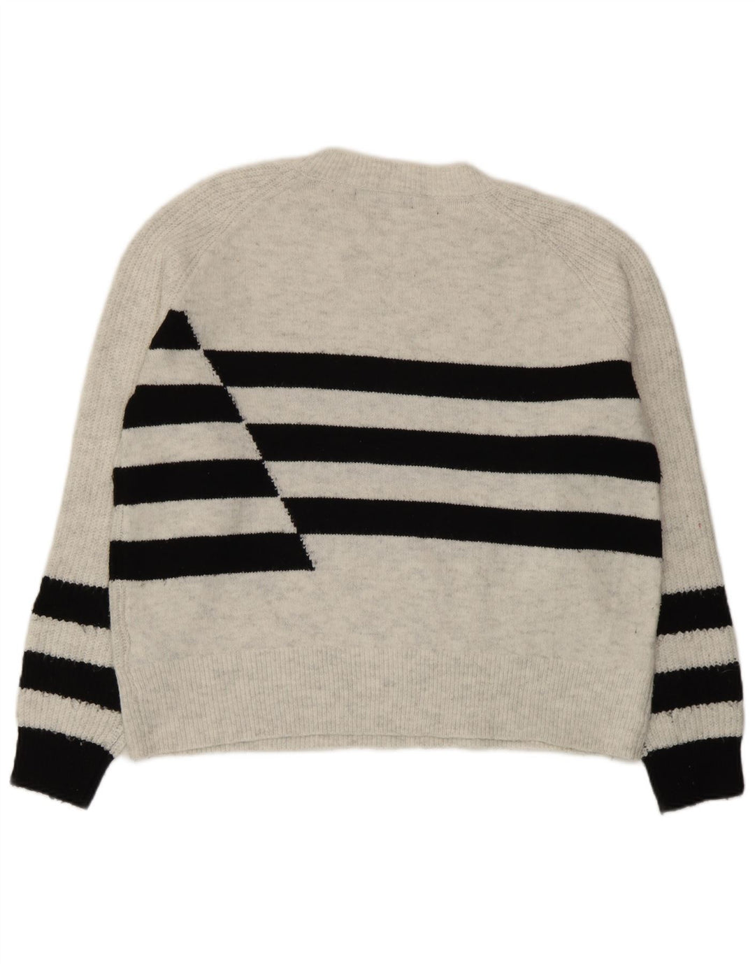 Marks & Spencer Pull ras du cou pour femme UK 14 Gris moyen rayé