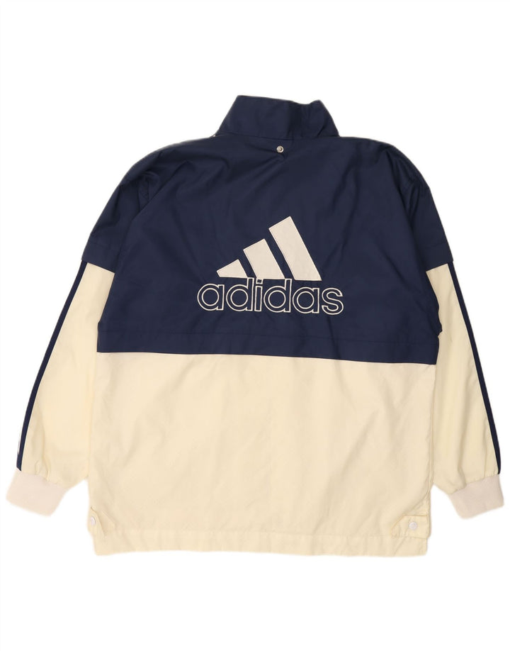 ADIDAS Veste coupe-vent pour hommes UK 40/42 Bleu marine moyen Colourblock