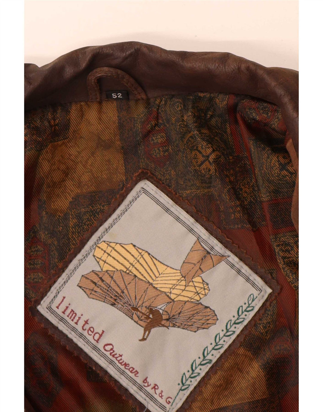 veste en cuir homme vintage IT 52 XL Marron