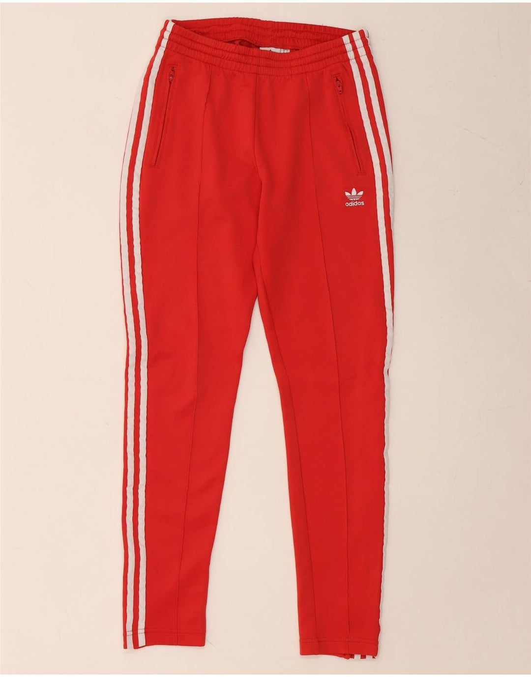ADIDAS Pantalon de survêtement pour femme UK 8 Small Rouge Coton