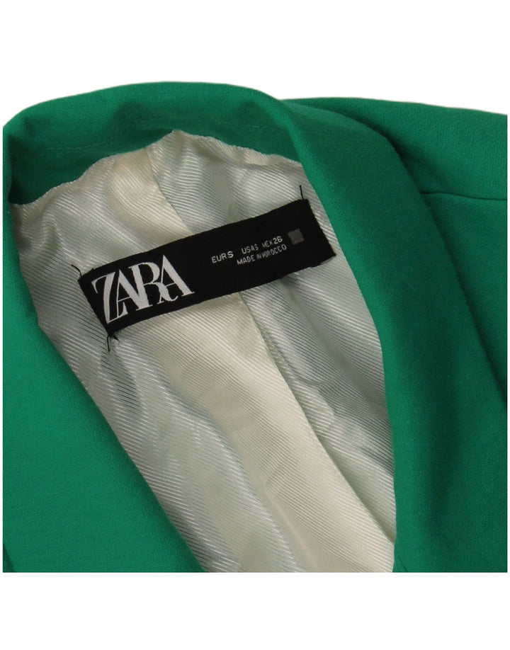 Zara Womens 1 Button Blazer Jacket UK 10 Petit Vert