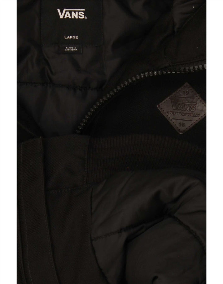 Vans Veste rembourrée à capuche pour homme UK 40 Large Noir