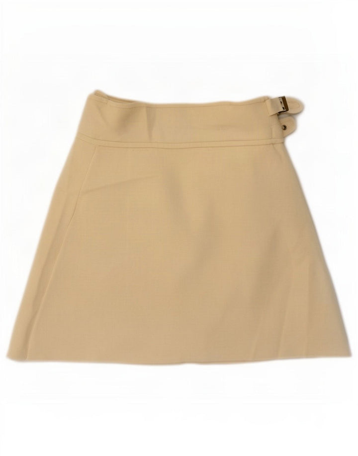 Mini Jupe Portefeuille Zara Femme Petit W26 Polyamide Blanc Cassé