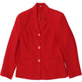 CLASSICS Womens 3 Button Blazer Jacket UK 12 Medium Red Vintage Classics and Second-Hand Classics from Messina Hembry 