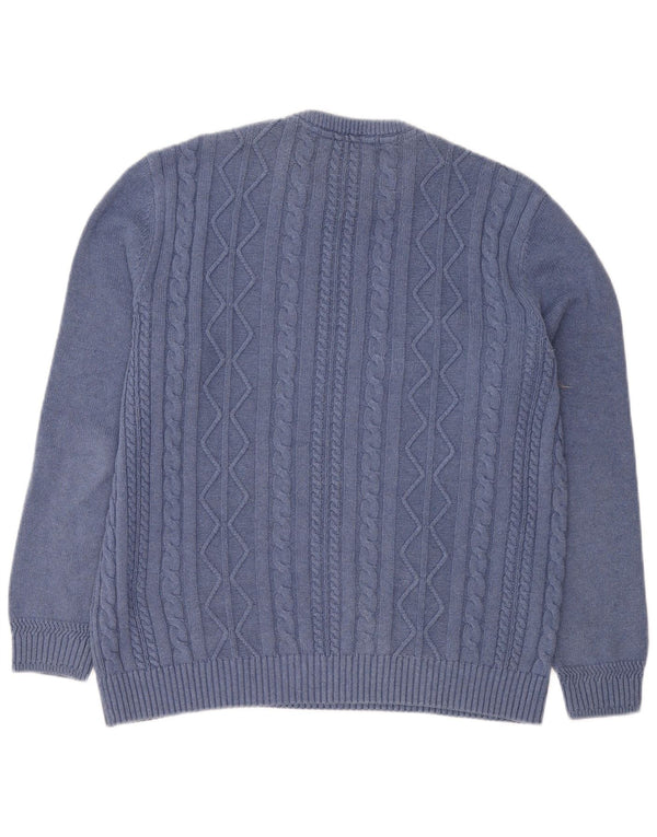 Crew Clothing Mens Crew Neck Jumper Sweater Large Blue Cotton