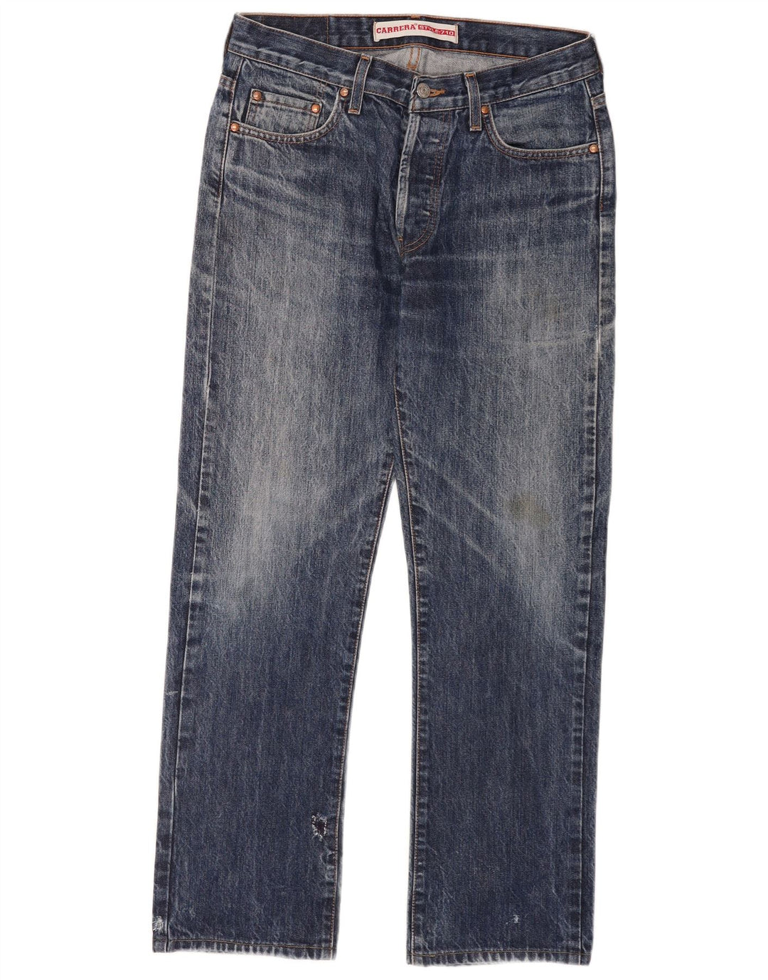 Carrera Jean Droit W33 L28 Bleu Coton Homme