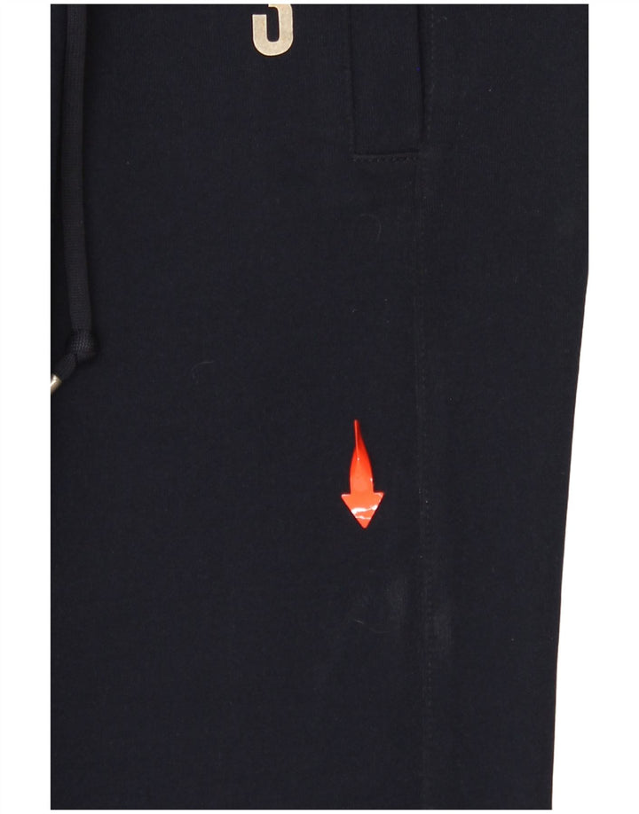 VINTAGE Pantalon de survêtement femme UK 14 Medium Navy Blue Polyamide