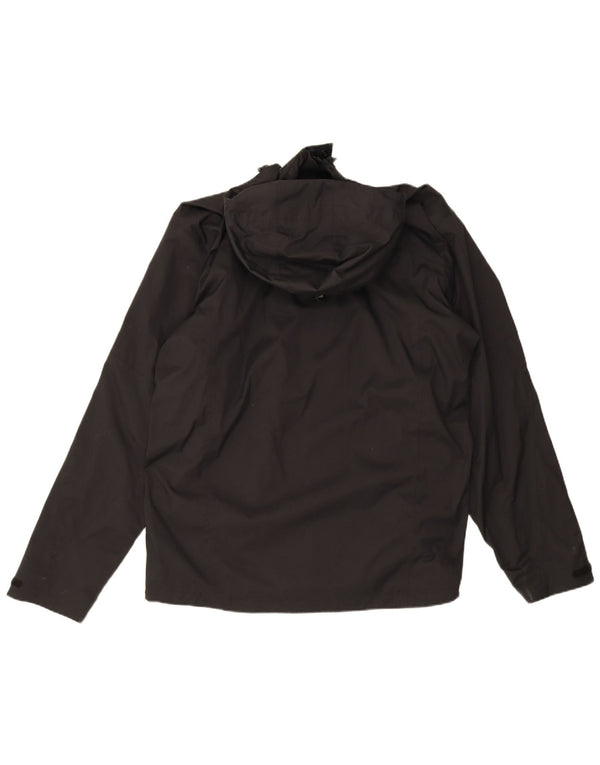 Jack Wolfskin Veste de pluie à capuche pour homme UK 44/46 XL Noir Polyamide