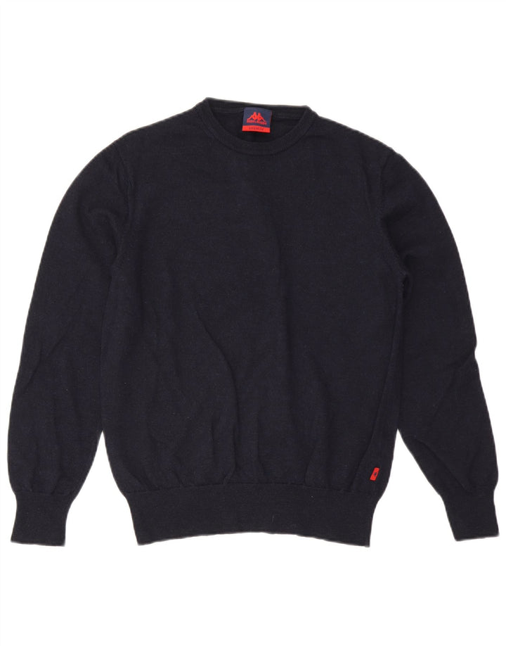 Kappa Pull Col Rond Homme Bleu Marine Moyen Laine