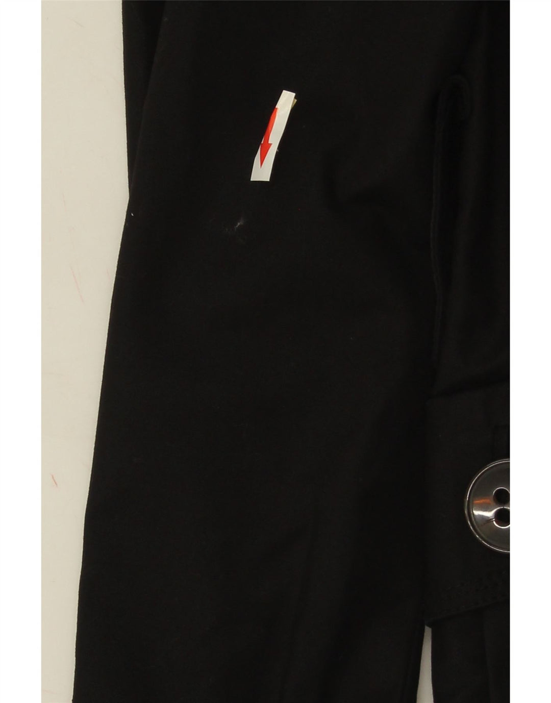 Zara Femme Trench Coat UK 10 Petit Coton Noir