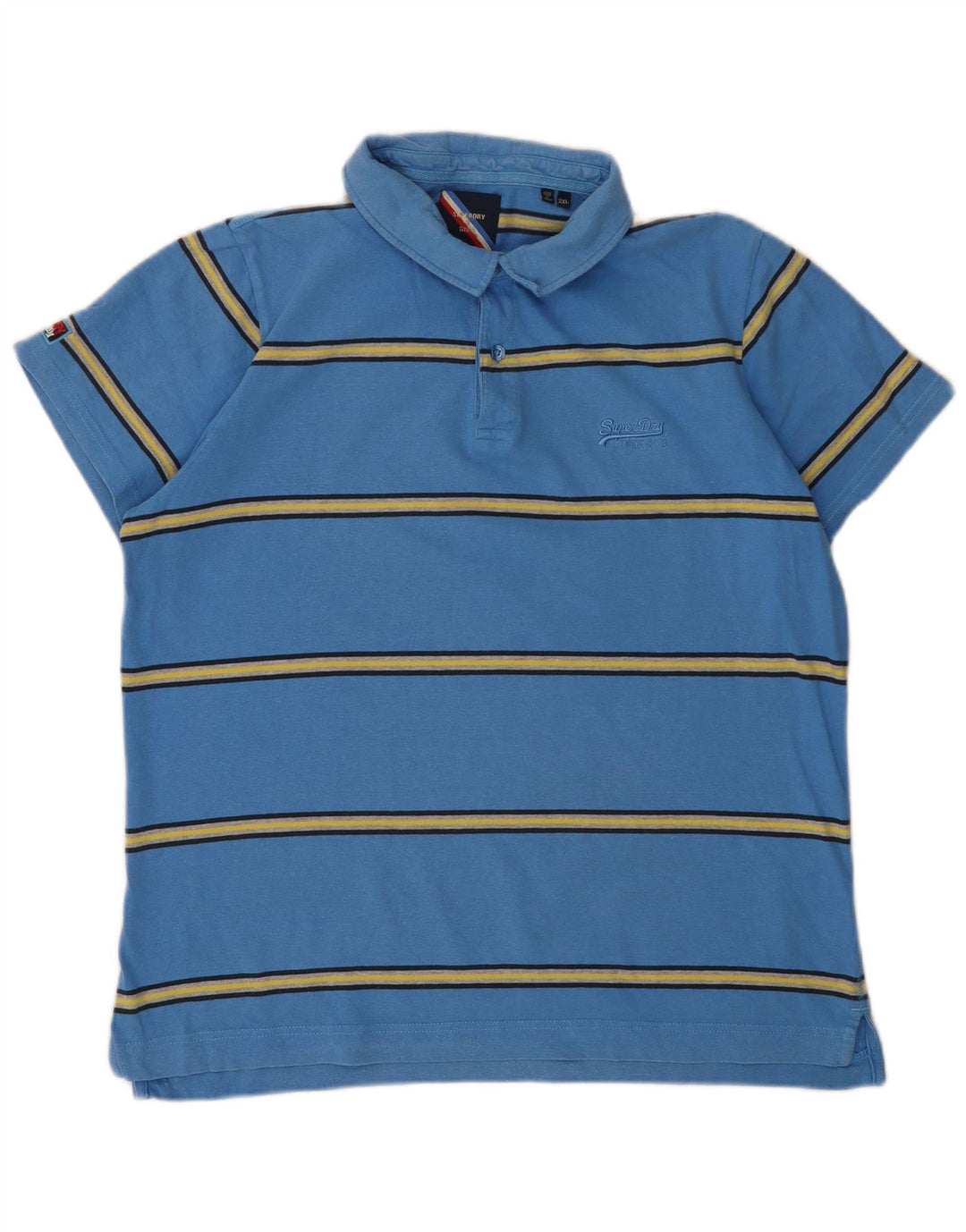 Superdry Polo Homme 2XL Bleu Rayé
