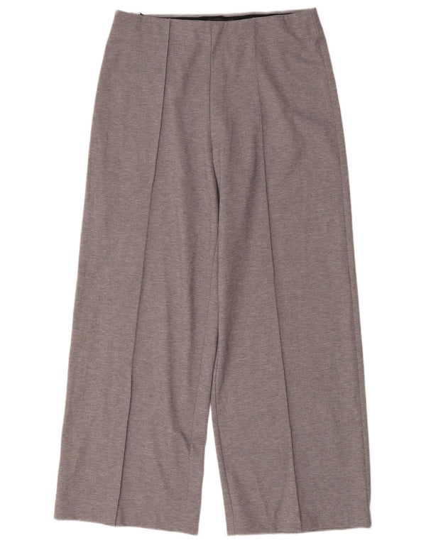 Marks & Spencer Pantalon décontracté à jambe large pour femme UK 14 Large W32 L30 Gris