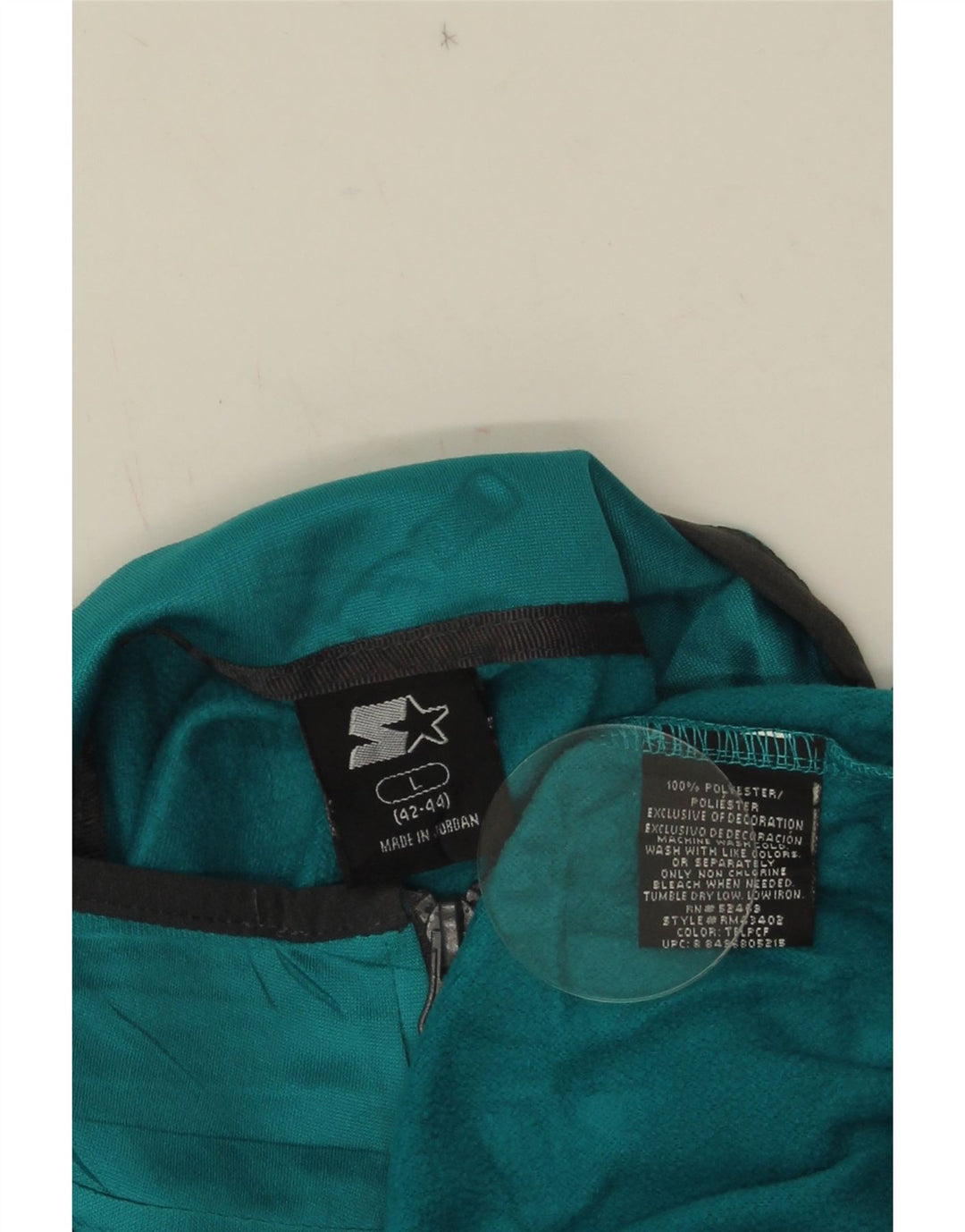 STARTER Haut de survêtement à col zippé pour hommes UK 42/44 Large Bleu Polyester