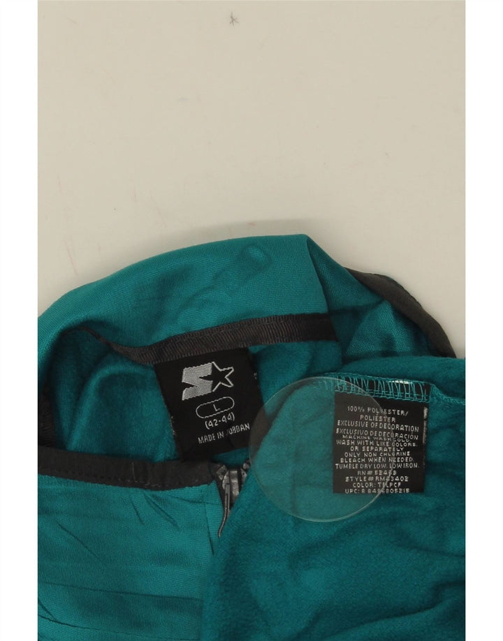 STARTER Haut de survêtement à col zippé pour hommes UK 42/44 Large Bleu Polyester