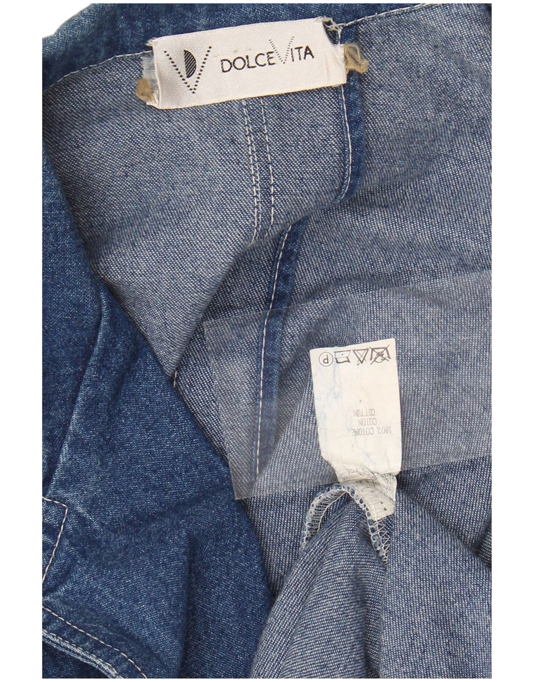 DOLCE VITA Veste blazer en denim à 2 boutons pour femme UK 14 Grand coton bleu