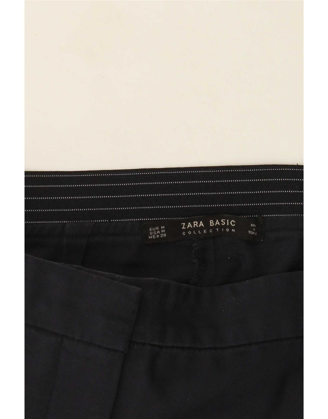Pantalon Chino Droit Femme Zara Moyen W28 L27 Bleu Marine