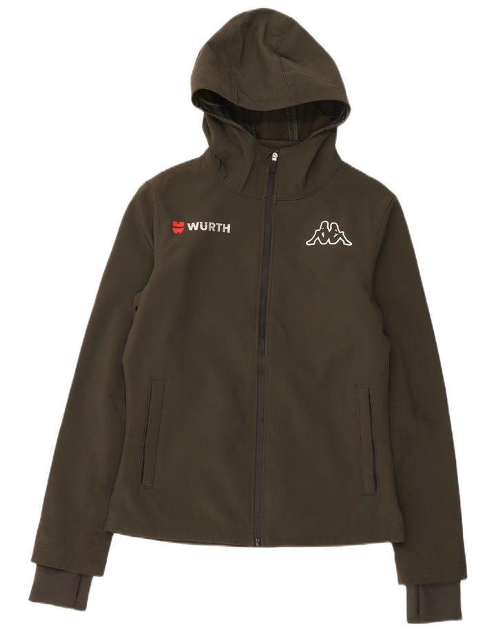 Kappa Veste coupe-vent à capuche Wurth pour femme UK 14 Kaki moyen Polyester