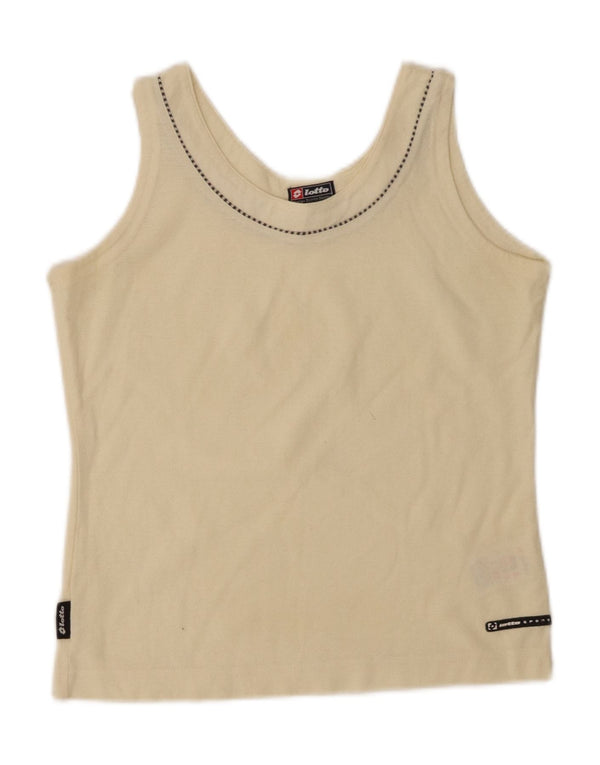 Lotto Débardeur Femme UK 8 Small Coton Blanc Cassé