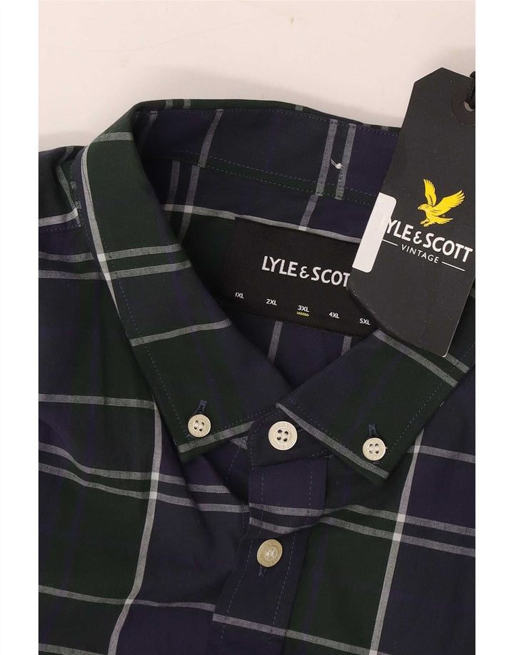 Lyle & Scott Chemise Homme 3XL Bleu Marine à Carreaux Coton