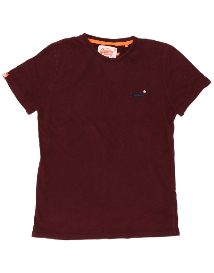 SUPERDRY T-Shirt Homme Top Large Bordeaux Coton