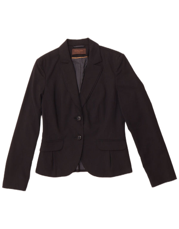 S.OLIVER Veste blazer à 2 boutons pour femme UK 10 Petites rayures bleu marine
