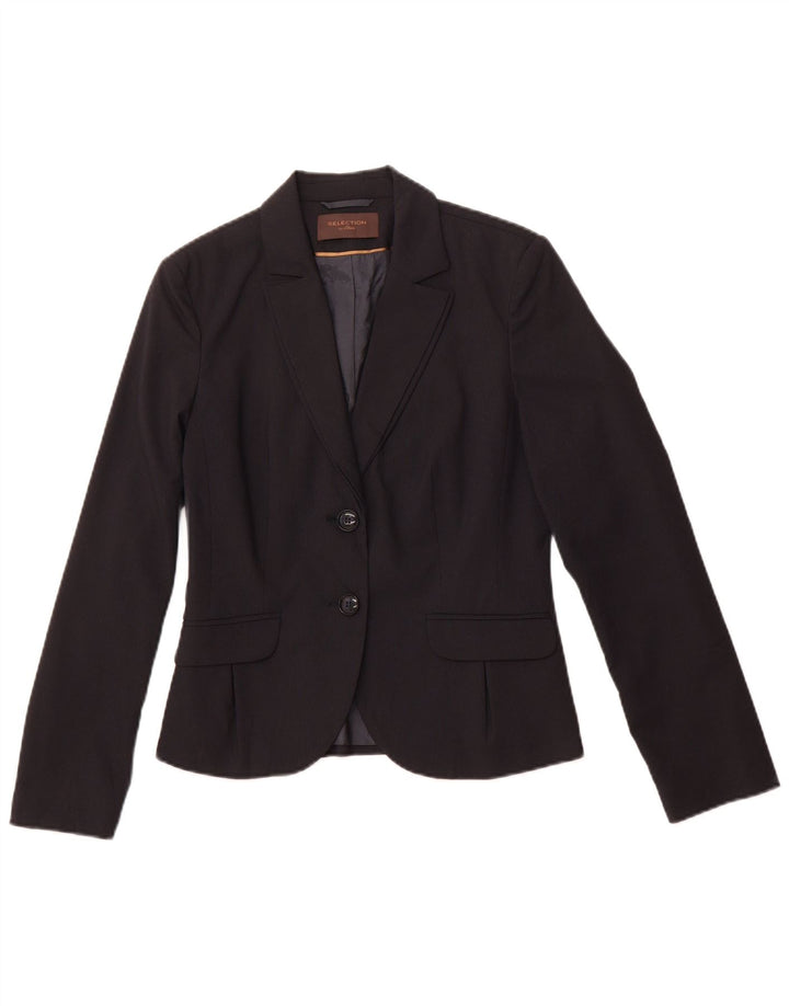 S.OLIVER Veste blazer à 2 boutons pour femme UK 10 Petites rayures bleu marine