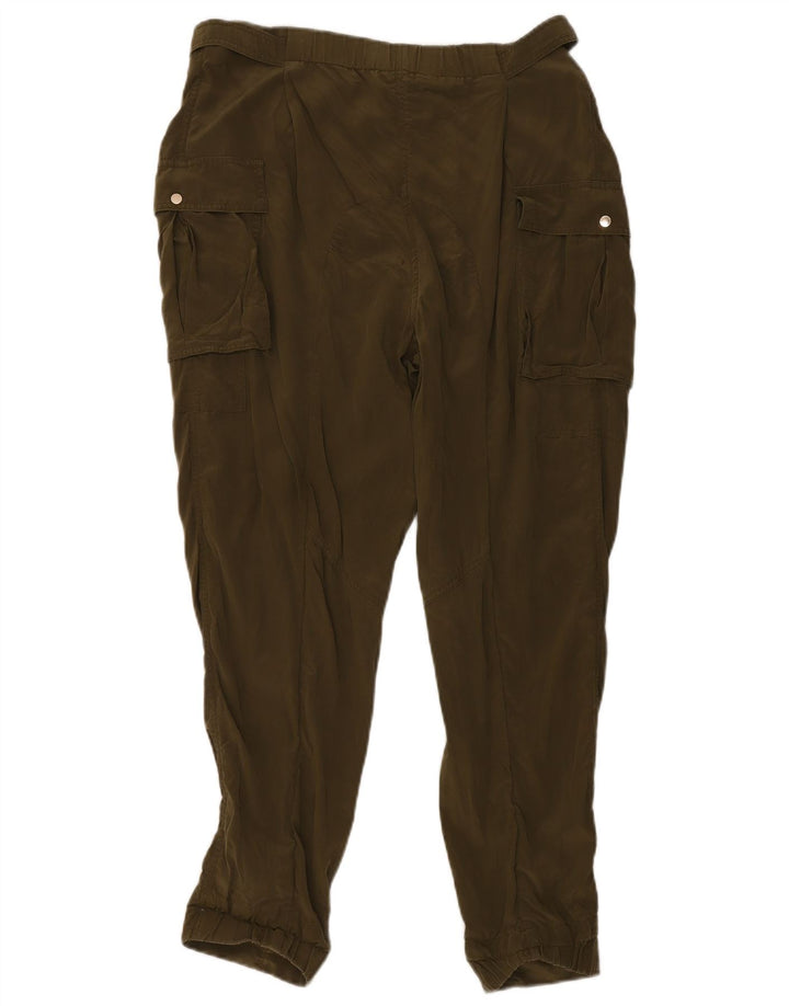 Ted Baker Pantalon cargo taille haute pour femme Taille 3 Medium W34 L28 Kaki