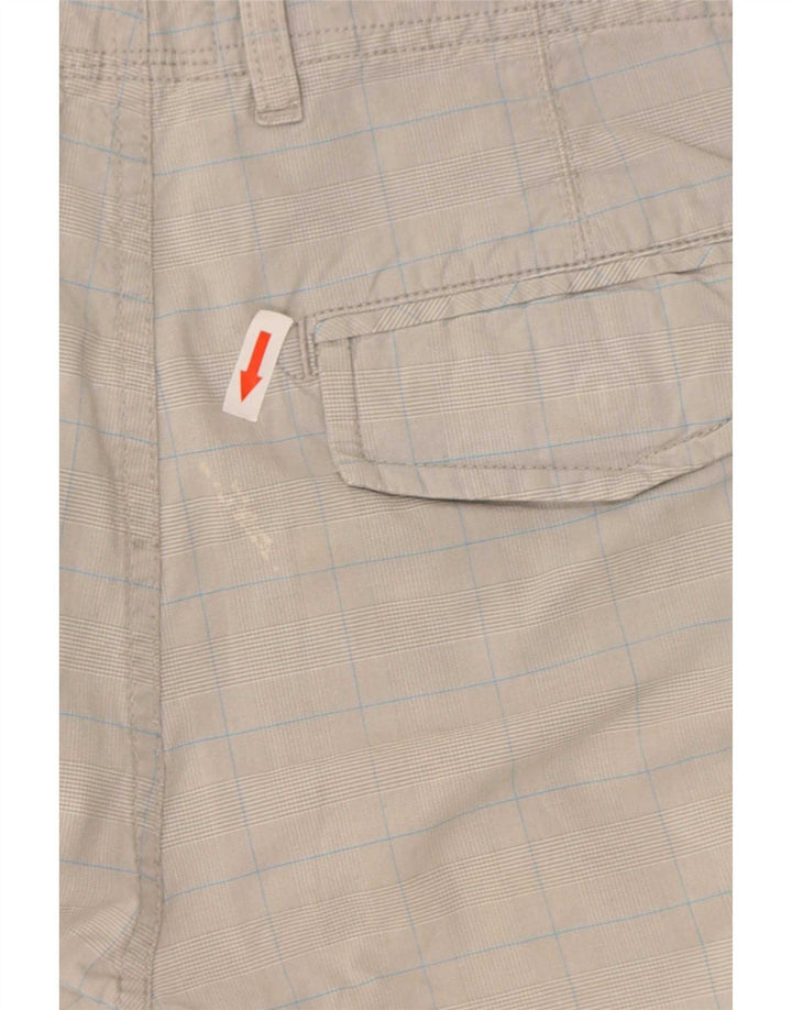 Woolrich Short Cargo Homme W34 Grand Carreau Gris
