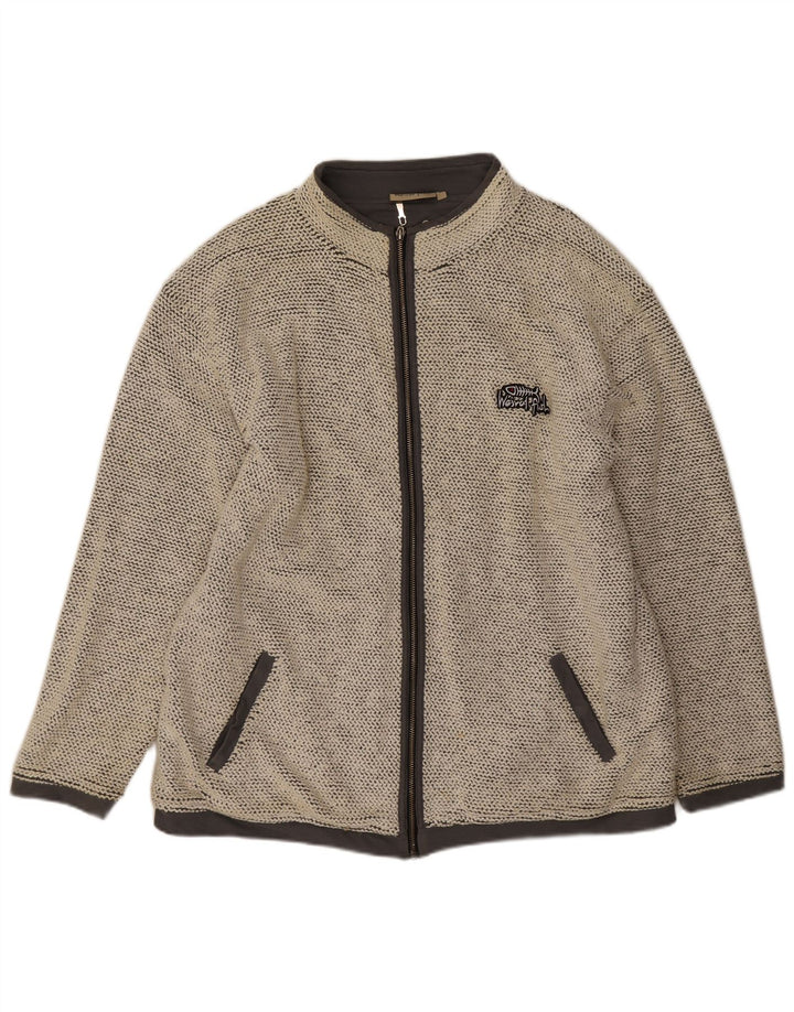 Weird Fish Veste de survêtement pour homme en coton beige Taille L