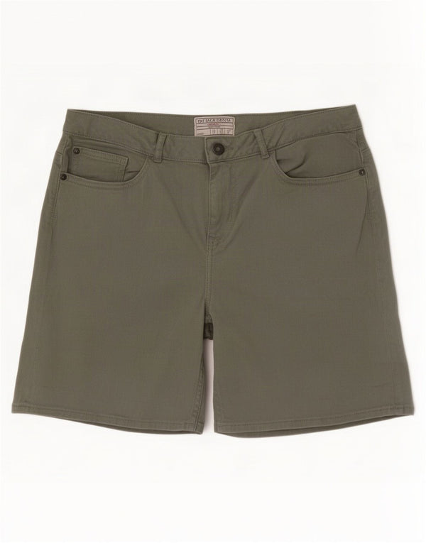 Fat Face Short en jean pour femme UK 12 Medium W30 Vert Coton