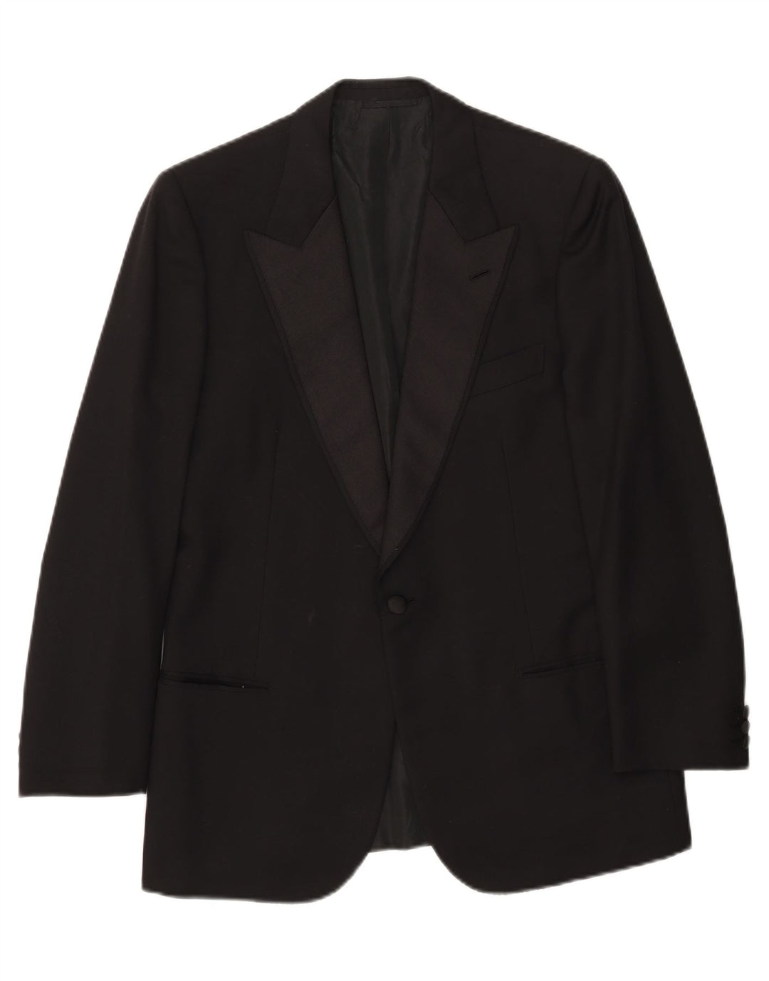 Bresci Veste Blazer 1 Bouton pour Homme UK 40 Grande Laine Noire