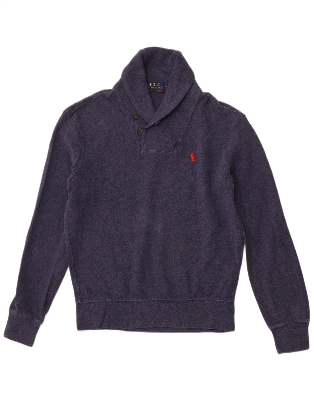 POLO RALPH LAUREN Pull à col châle pour homme Petit coton bleu marine