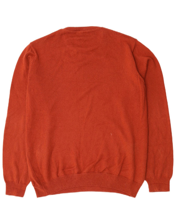 Marks & Spencer Pull à col rond coupe classique pour homme en coton rouge Large