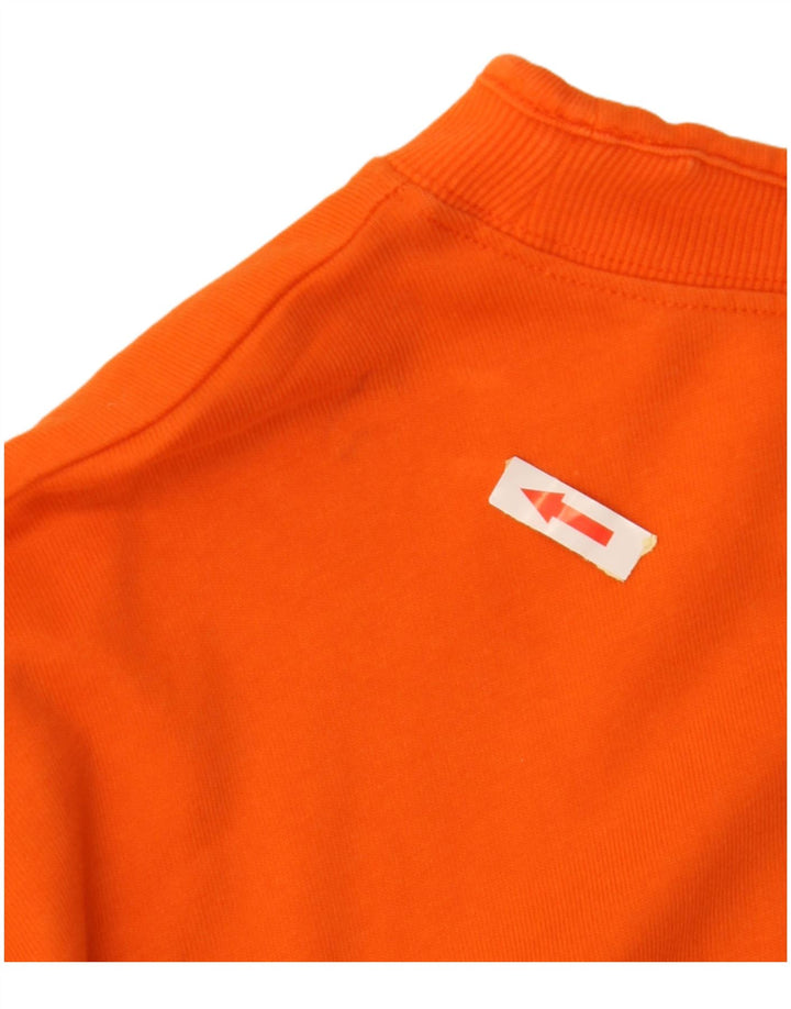 ZARA Femme Sweatshirt Jumper UK 16 Large Orange Coton