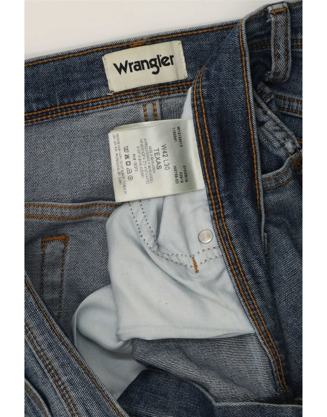 Wrangler Jean Droit Texas Homme W42 L30 Bleu Coton