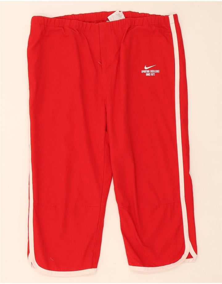 Pantalon de survêtement Nike Femme Capri UK 14/16 Large Rouge Polyester