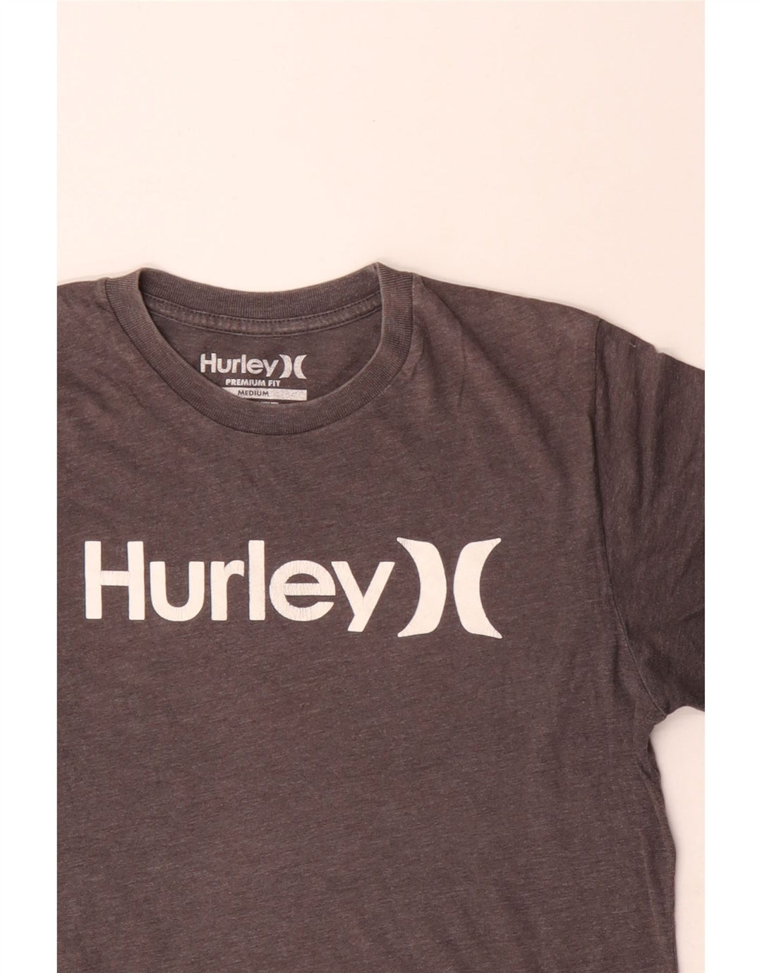 Hurley T-Shirt Premium Fit Graphic Homme Gris Moyen Coton