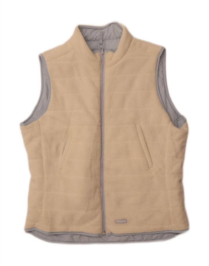 CHAMPION Womens Reversible Gilet UK 14 Medium Beige Polyamide