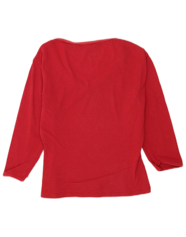 Tommy Hilfiger Haut court à manches 3/4 pour femme UK 6 XS Rouge