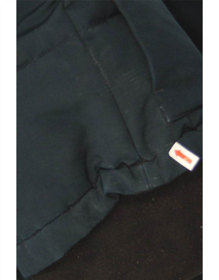 Superdry Veste matelassée à capuche surdimensionnée pour femme UK 8 Small Bleu marine