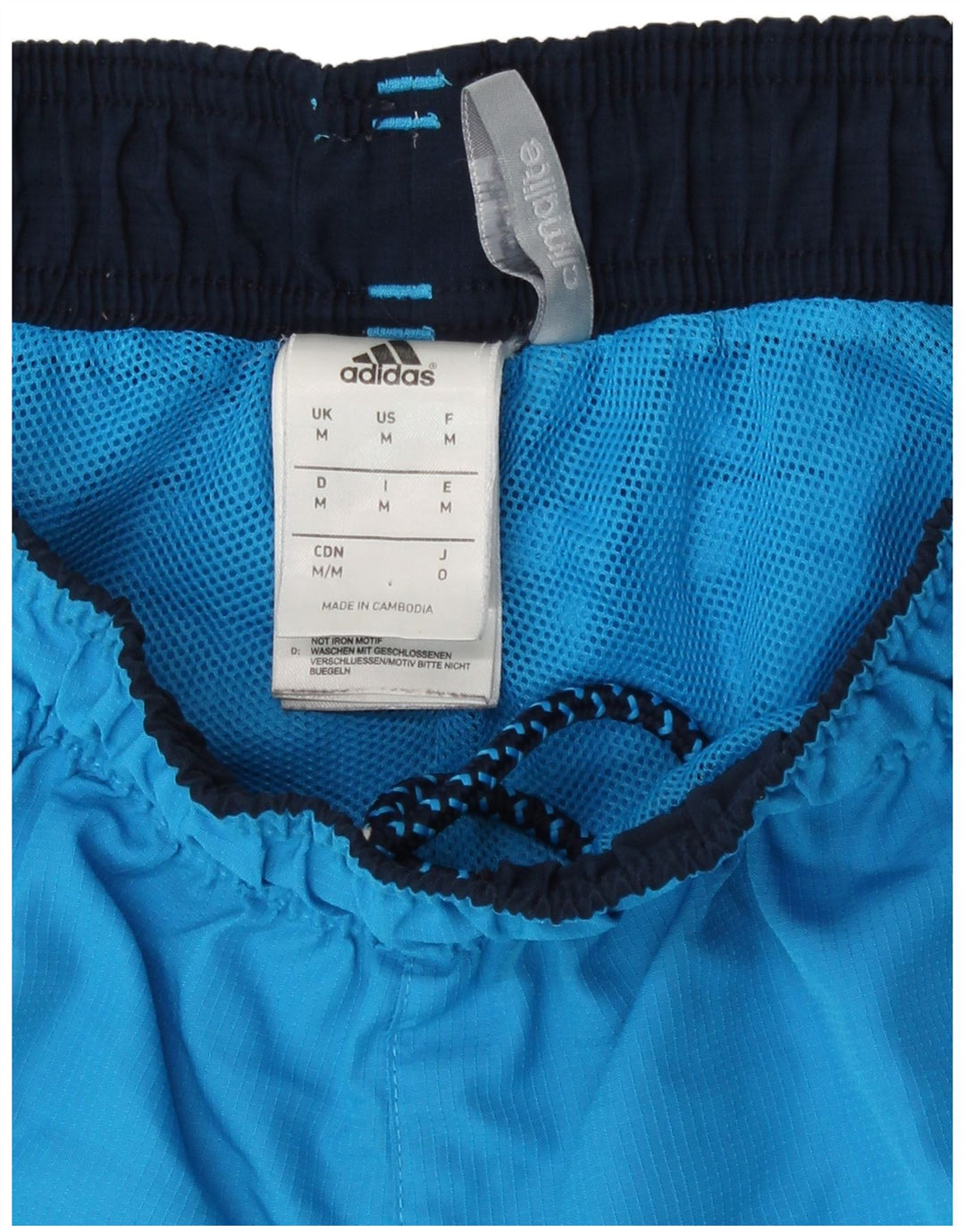 Adidas Short de Sport Climalite Homme Bleu Moyen Polyester Colorblock