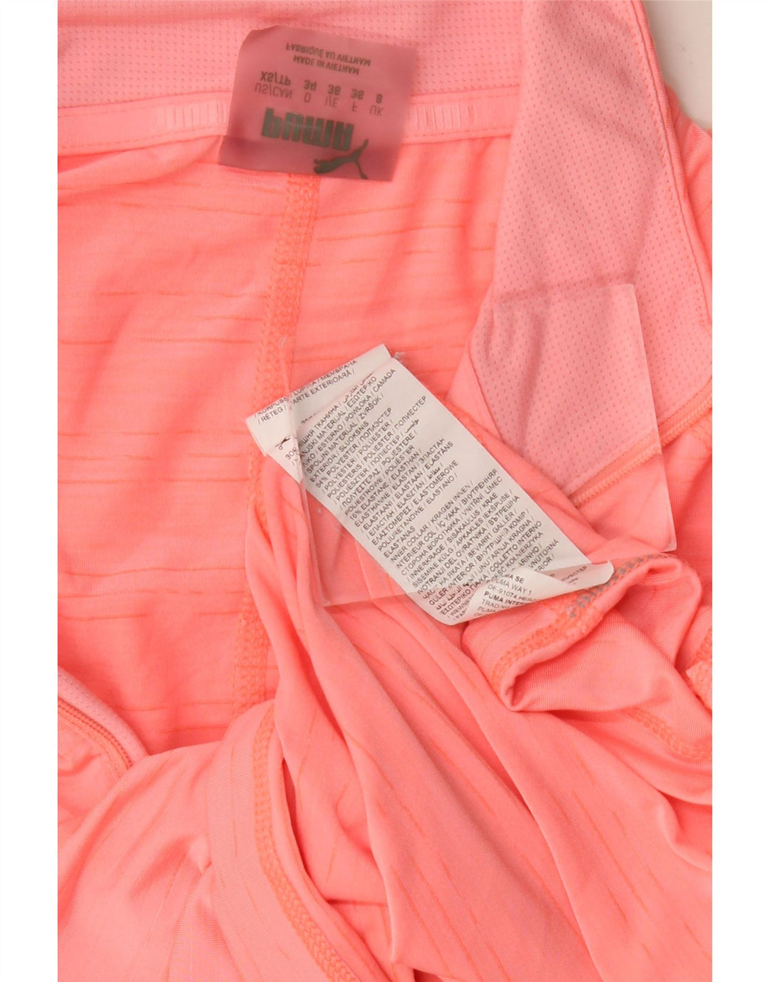 PUMA Haut à col zippé et manches longues pour femme UK 8 Small Rose Polyester