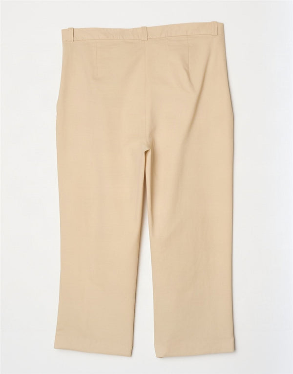 Pantalon court femme Zara XL W32 L24 Lyocell blanc cassé