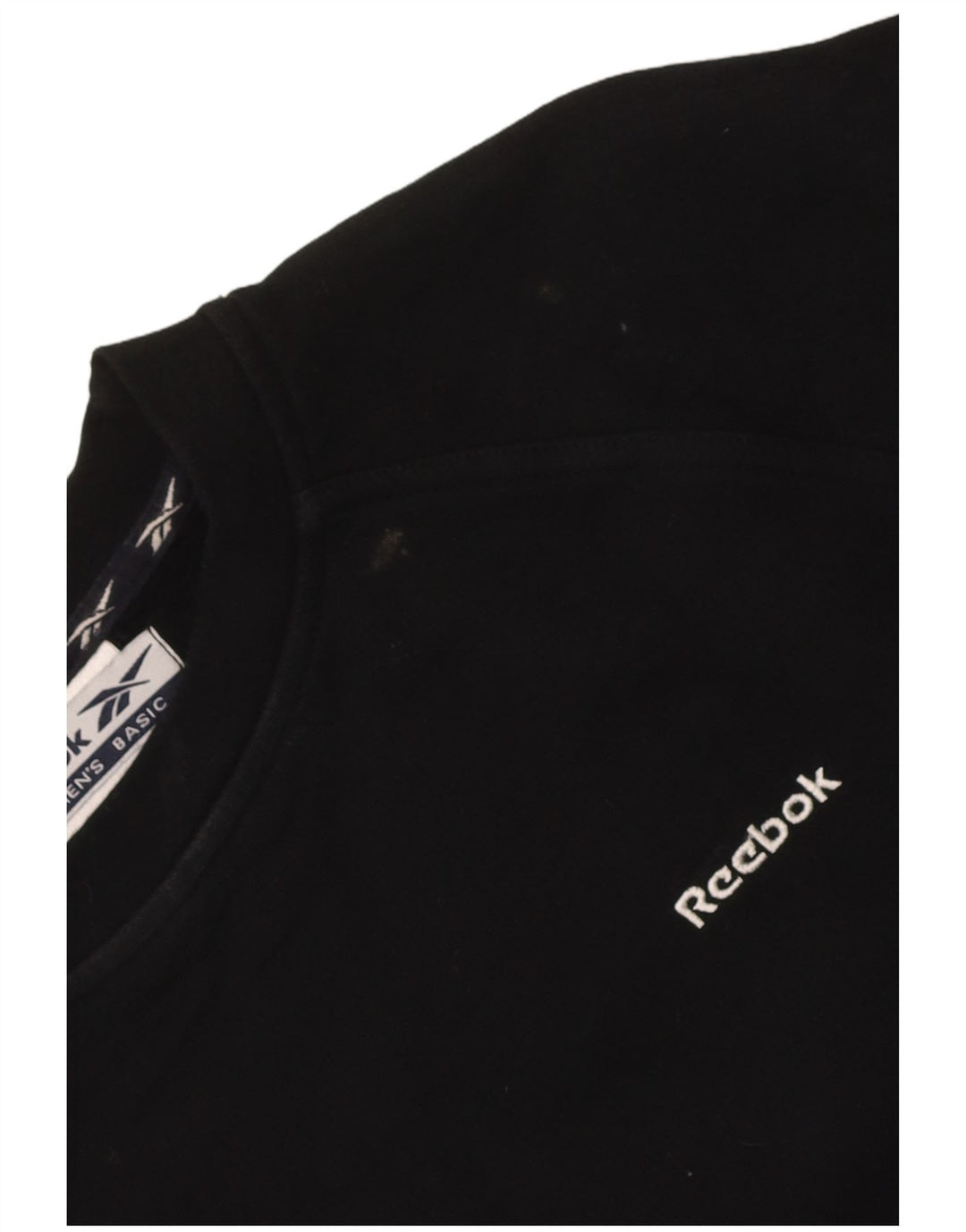 Reebok Sweatshirt Jumper UK 12 Femme Noir Moyen Coton