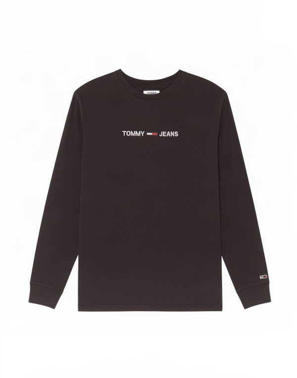 Tommy Hilfiger Haut graphique à manches longues pour homme XL en coton noir