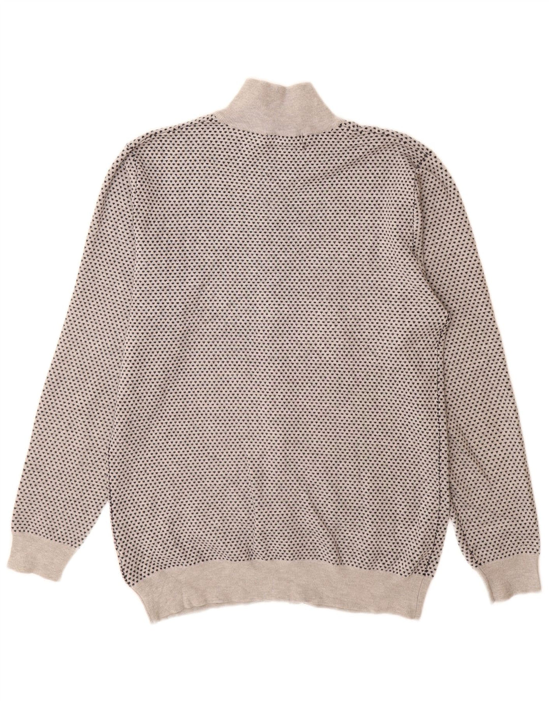 Trussardi Cardigan Pull Large Gris Pois Viscose Homme