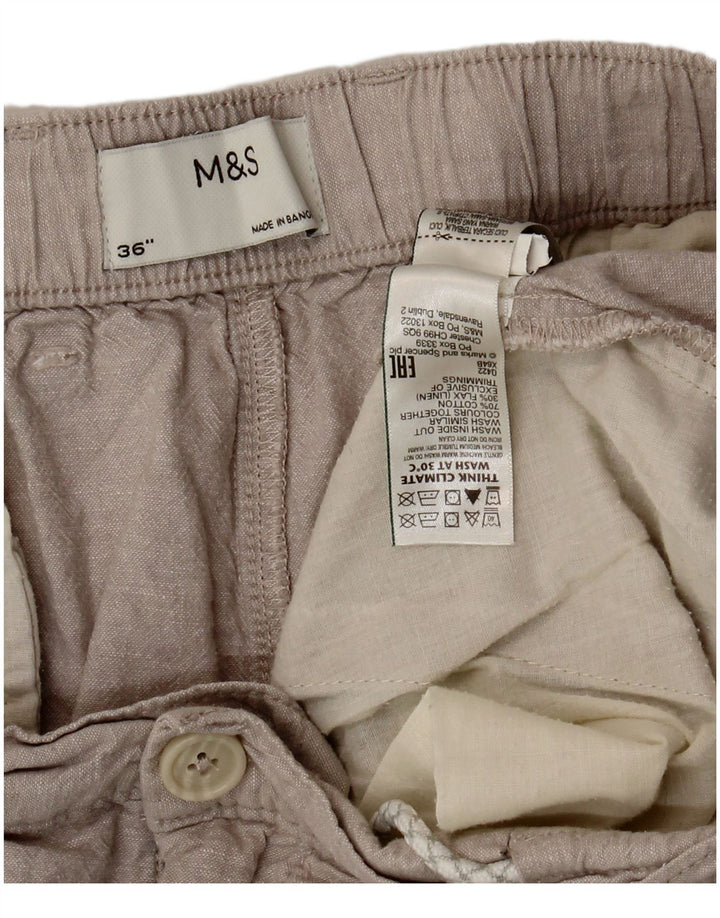 Marks & Spencer Short Chino Homme W36 Grand Gris Coton